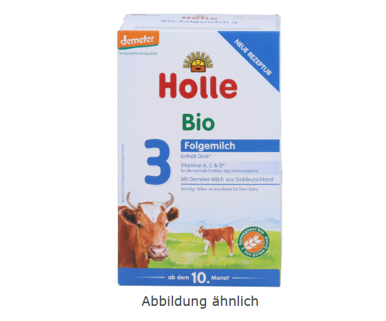 Holle  ホレ  3 Bio Säuglingsanfangsnahrung  (400g) 生後10カ月目のミルク