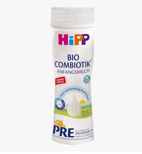 ヒップ　HiPP® PRE BIO  Combiotik 液体ミルク　生後すぐ　２００ｍｌｘ４本