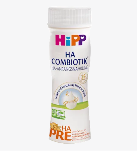 ヒップ　HiPP® PRE HA  Combiotik 液体ミルク　生後すぐ　２００ｍｌｘ４本